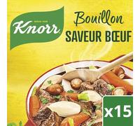 KNORR - Bouillon de Bœuf Intense pour Saveurs Authentiques, Pratique en Cube (Boîte 15 x 10g) - Le Lot De 4