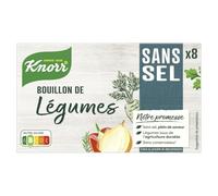 Knorr - Bouillon de Légumes sans Sel - Convient aux Végétaliens - sans Colorant - 8 Tablettes (Lot de 6)