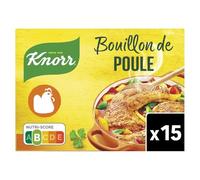KNORR - Bouillon de Poule Savoureux pour Relevé Facile de Vos Plats, 15 Tablettes de 10g - Le Lot De 4