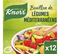 Knorr - Bouillon Légumes Méditerranéens - Rehausser le Goût de Vos Plats - sans Colorant - 12 Tablettes