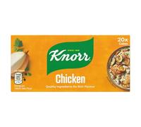 Knorr Cubes de bouillon de poulet sans gluten pour ajouter une saveur riche de poulet à vos plats 20 x 10 g