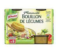 Knorr Marmite Bouillon de Légumes, idéal pour les poêlées et les soupes, riche en goût, sans colorant, sans conservateur, 8 capsules
