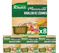 KNORR - marmite bouillon de légumes - riche en goût et à la texture fondante - sans conservateur - 8 capsules (Lot de 4)