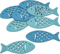 KNORR prandell 218002695 Litière décorative Maritime "Poissons", 50 mm, 12 pièces bleu clair, bleu