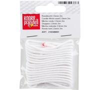 Knorr Prandell 8309051 Mèche de Bougie Blanc 2,5 mm x 2 m