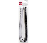 Knorr Prandell 8471066 Lot de Fils de Chenille 50 cm x 6 mm de diamètre-Noir/Blanc-Mix