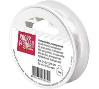 Knorr Prandell Fil pour Perles, 0.25mm x 50m, Transparent