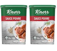 Knorr Professional Knorr Sauce Poivre déshydratée, fabriqué en France, 900g jusqu'à 10L (Lot de 2)