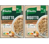 Knorr Risotto aux Champignons des Bois - plat cuisiné en 12min - simple et rapide - riz 100% italien (Lot de 2)
