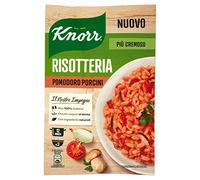 Knorr Risotto aux tomates et champignons, risotto prêt aux ingrédients naturels, 100% riz italien et grains à la dent, préparation en pot ou au micro-ondes, 175 g, 2 portions
