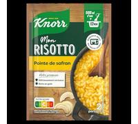 Knorr - Risotto Pointe de Safran - plat cuisiné en 12min - simple et rapide - riz 100% italien - lot de 3