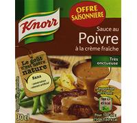 Knorr Sauce au Poivre à la Crème Fraîche la Brique 30 cl - Lot de 6