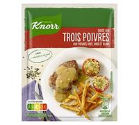Knorr Sauce Déshydraté, Saveurs 3 Poivres, Poivres Vert Noir et Blanc, pour des plats encore plus savoureux, 32g
