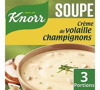 KNORR - Soupe Crème De Volaille Champignons 75G - Lot De 4 - Offre Special