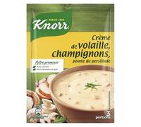 KNORR - Soupe Crème De Volaille Champignons 75G - Trois Articles