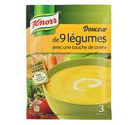 Knorr Soupe Douceur de 9 Légumes Touche de Crème pour 3 Personnes 84 g