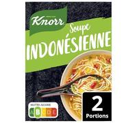 KNORR - Soupe Instantanée aux Nouilles et Légumes aux 5 Épices, Saveur Indonésienne (45g) - Le Lot De 4