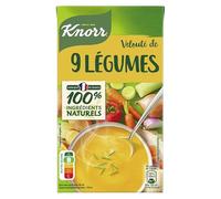 KNORR - Soupe Liquide Velouté De 9 Légumes Brique 1L - Trois Articles