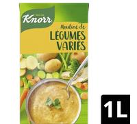 KNORR - Soupe Mouliné Légumes Variés | Savoureux mélange de légumes onctueux | Idéal pour un repas réconfortant | la brique de 1 l | LOT DE 4
