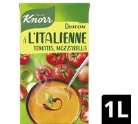 KNORR - Soupe Onctueuse Tomate, Mozzarella et Basilic, Saveur Méditerranéenne Authentique (1L) - Le Lot De 4