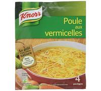 Knorr Soupe Poule Vermicelles, Soupe déshydratée, Ingrédients issus de l'agriculture durable, 4 portions 63g