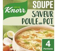 KNORR - Soupe Réconfortante Poule au Pot, Saveurs Authentiques et Légumes Fondants (72g) - Le Lot De 4