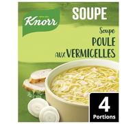 KNORR - Soupe Réconfortante Poule Vermicelles, Saveur Oignon Naturelle, 4 Portions Faciles - lot de 6 - Vendu par Lot