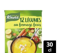 KNORR - Soupe Veloutée aux 12 Légumes et Fromage Frais, Onctuosité Riche et Saveurs Intenses (Brique 30 cl) - Le Lot De 4