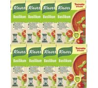 Knorr Tomato al Gusto au basilic pour pâtes et pizza 370g, paquet de 8