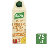 KNORR - Velouté Lentilles Corail Et Légumes Tetra Pack 750Ml - Lot De 4 - Offre Special
