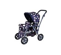 Knorrtoys 16643 Big Twin Poussette pour poupée jumelle Bleu étoilé Rose