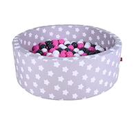 KNORRTOYS.COM 68160 Balle de Bain avec étoiles Blanches, crème, Gris, Rose