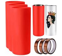 Knoruley 3 PièCes SéRies Silicone Envelopper pour Sublimation Gobelets Maigres 20Oz RéUtilisable Pince à Tasse en Silicone pour Gobelet à Enveloppe ComplèTe Vierge