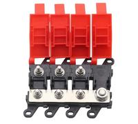 Knoruley Boîte à Fusibles Voiture 3 Voies Midi, Support de Fusible 200A, Type de Fusible Vissé, pour Alimentation de Voiture, Camion, Camping-Car, Distribution Marine, SUV, Support de Fusible MIDI