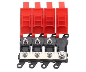 Knoruley Boîte à Fusibles Voiture 3 Voies Midi, Support de Fusible 200A, Type de Fusible Vissé, pour Alimentation de Voiture, Camion, Camping-Car, Distribution Marine, SUV, Support de Fusible MIDI