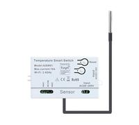 Knoruley Capteur de Température Intelligent WiFi 2,4G avec Sonde de Température Longue de 2 Mètres, Compatible avec Tuya