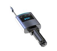 Knoruley Émetteur BC99 Car Bluetooth FM avec Fonctionnalité de Chargement Super et Câble Rétractable pour Mobile et Ordinateur Portable