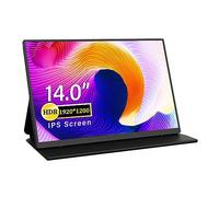 Knoruley Moniteur Portable HD 14,0 Pouces 1920X1200 FREE-SYNC Type C Moniteur de Compatible pour Caméra SWITCH PC Facile à Utiliser Noir (Prise UE)