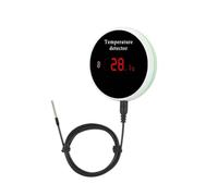Knoruley Thermomètre WiFi avec Sonde de 1 Mètre, Affichage Numérique LCD, Contrôleur de Température, Notifications Push Via Application, Prise EU.