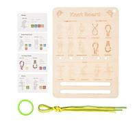 Knot Board for Kids - Wood 25cm | Tying Training Educational Activity Toy F