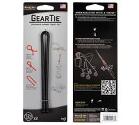 Nite Ize Gear Tie Original, réutilisables en caoutchouc Twist Tie, noir, 12"