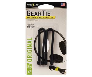Knot Bones Gear Tie 6" 2 pcs. Nite Ize - Black