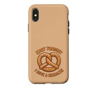 Knot Tonight I Have A Headache Bretzel Alimentaire drôle Sarcastique Coque pour iPhone X/XS
