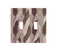 Knott Cordon double interrupteur à bascule Couleurs neutres Taille standard 11,4 x 11,4 cm