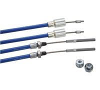 Knott Nirosta 37086.17 3708617 Lot de 2 câbles de frein d'origine avec 2 écrous Longueur totale 1 530 mm Longueur totale 1740 mm Câble de frein de remorque Écrou à boule
