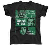 Know Chemistry Physics Nothing Walter White Sheldon Cooper Jon Snow Breaking Bad Big Bang Theory Game Of Thrones, T-shirt pour homme. - noir - X-Large