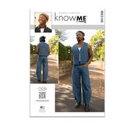 Know me Men's Lined Vest and Barrel Leg Pants Lot de patrons de Couture Happily Dressed, Code Design ME2109, Papier, Multicolore, 44-46-48-50-52
