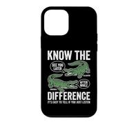Know The Difference - Funny Saying Alligator Crocodile Gator Coque pour iPhone 12 Mini