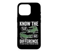 Know The Difference - Funny Saying Alligator Crocodile Gator Coque pour iPhone 16 Pro