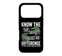 Know The Difference - Funny Saying Alligator Crocodile Gator Coque pour iPhone 17 Pro